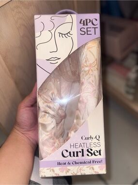 Heatless Curl Set — Pink Floral 4PC